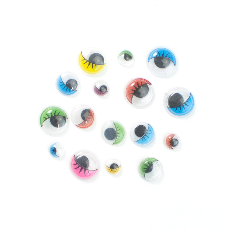 Wiggle Eyes Color with Lashes Assortment (38 PCS)