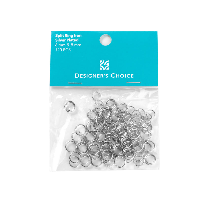 Iron Split Ring Assorted Sizes 6mm & 8mm
