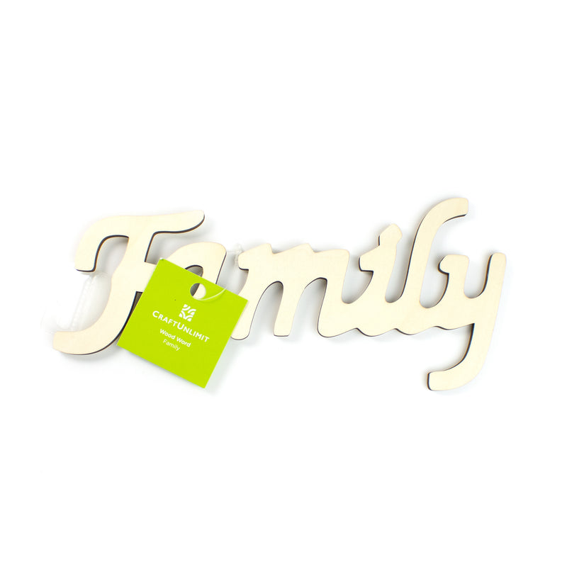 Wood Word "Family"