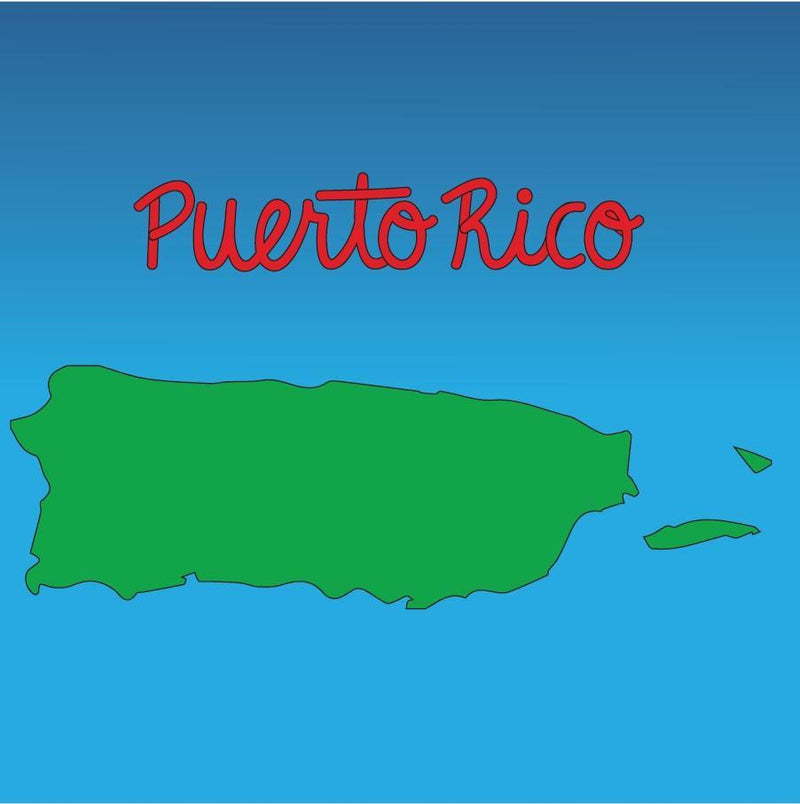 Coloring Set Canvas with Acrylic Paint Set and Brush- Puerto Rico Islands