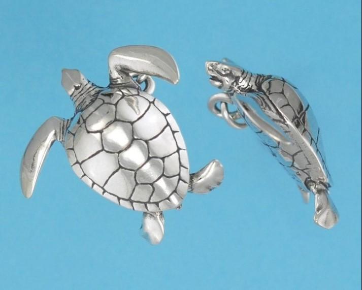 Alloy Charm w/ Jump Ring Silver (Tinglar Turtle)
