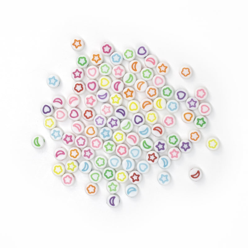 Acrylic Round Shapes Beads Multi Color