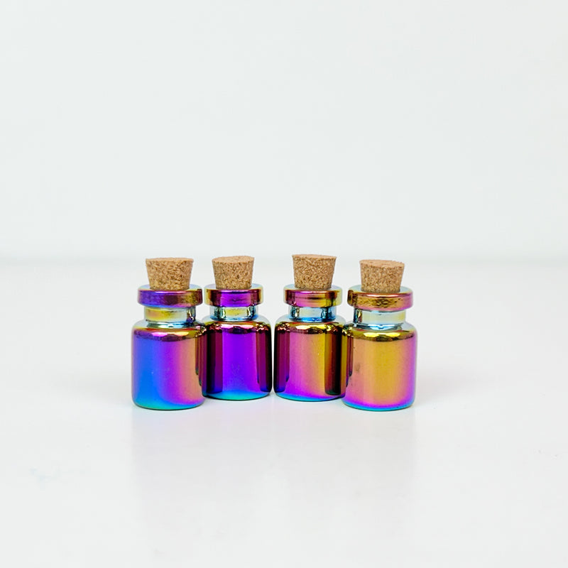 Multicolor Glass Bottles with Cork 5ml (8 PCS)
