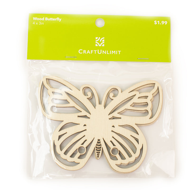 Wood Cut-Out Butterfly (2 pcs)
