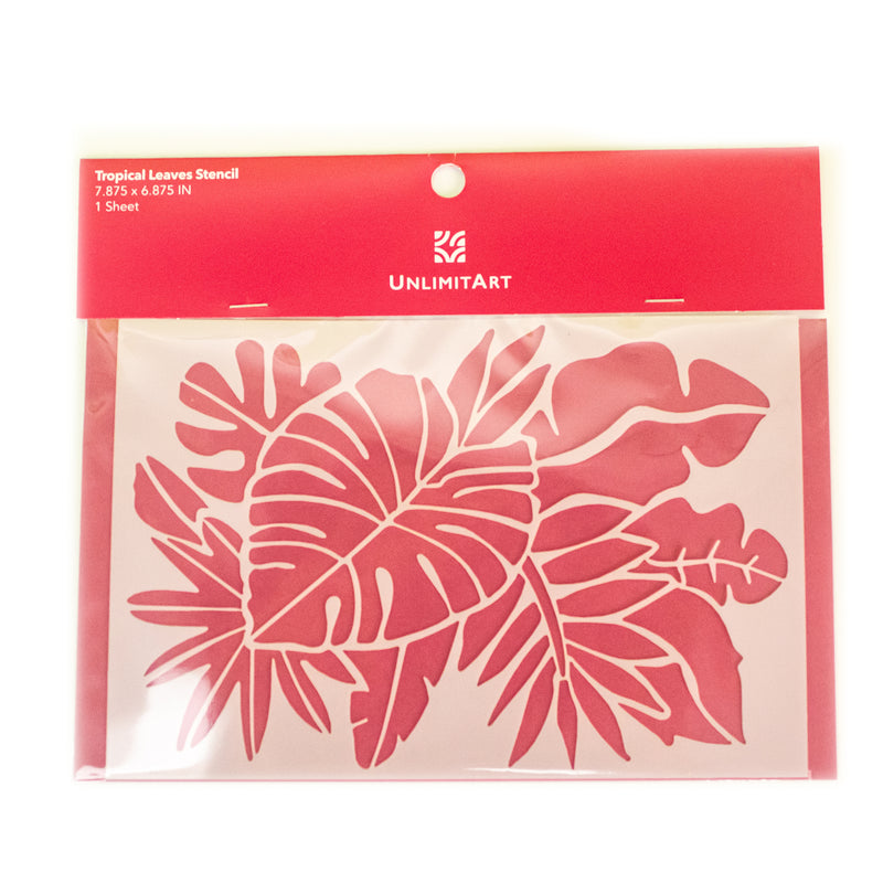 Stencil Tropical Leaves