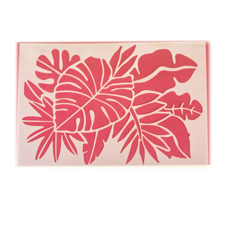 Stencil Tropical Leaves