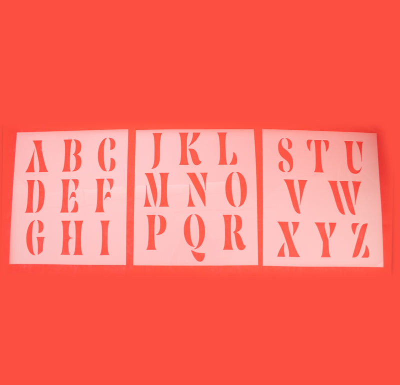 Stencil Alphabet Letters