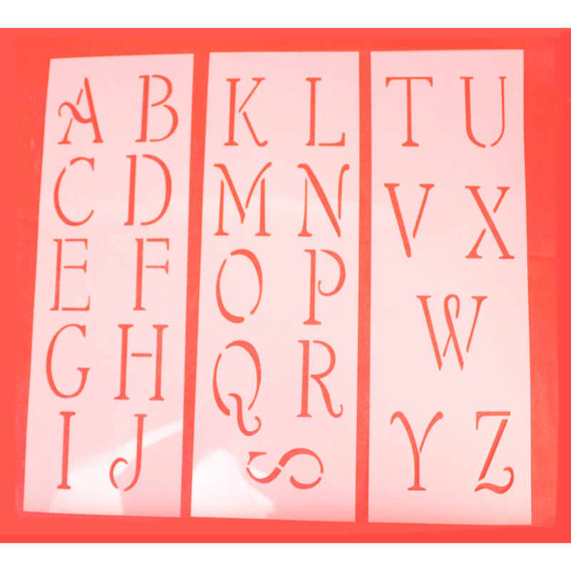 Stencil Alphabet Letters Vertical