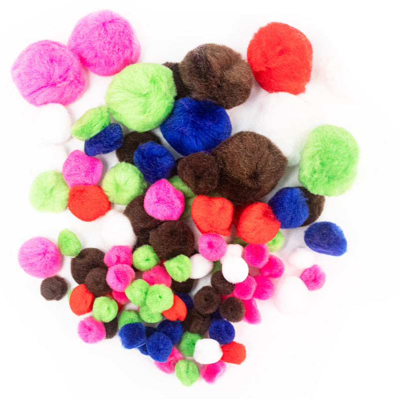 Pom Poms Assorted Sizes