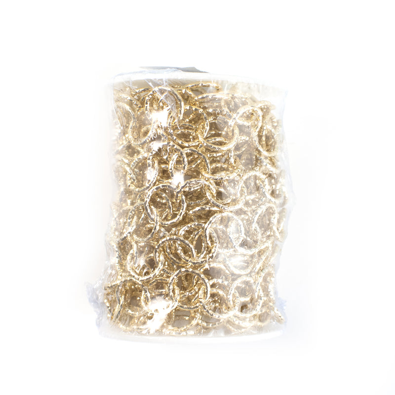 Aluminum Unwelded Textured Rolo Gold Chain Spool