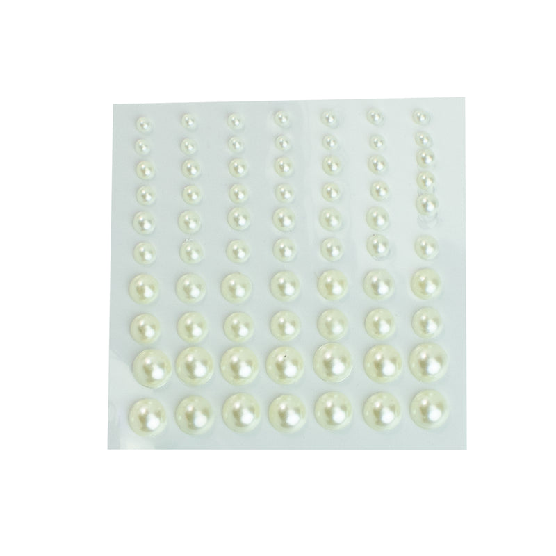 Round Ivory Pearl Stickers