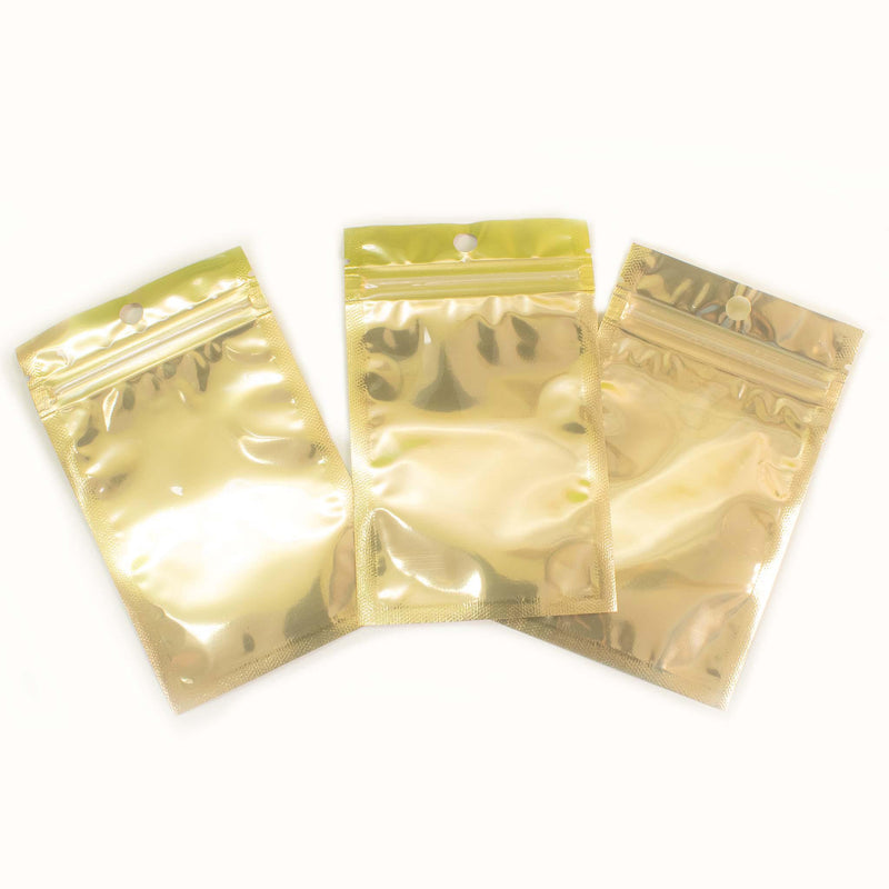 Transluscent Gold Ziplock Plastic Bags