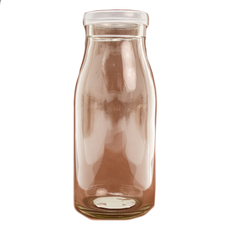 Clear Glass Milk Jar with Plastic Lid