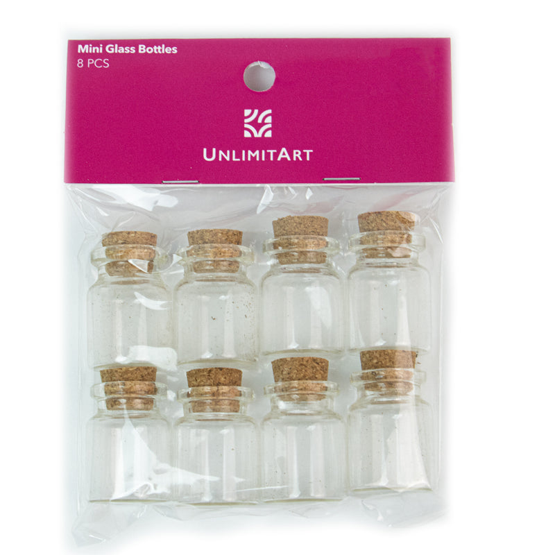 Glass Bottles with Cork 4 ml (8 PCS)