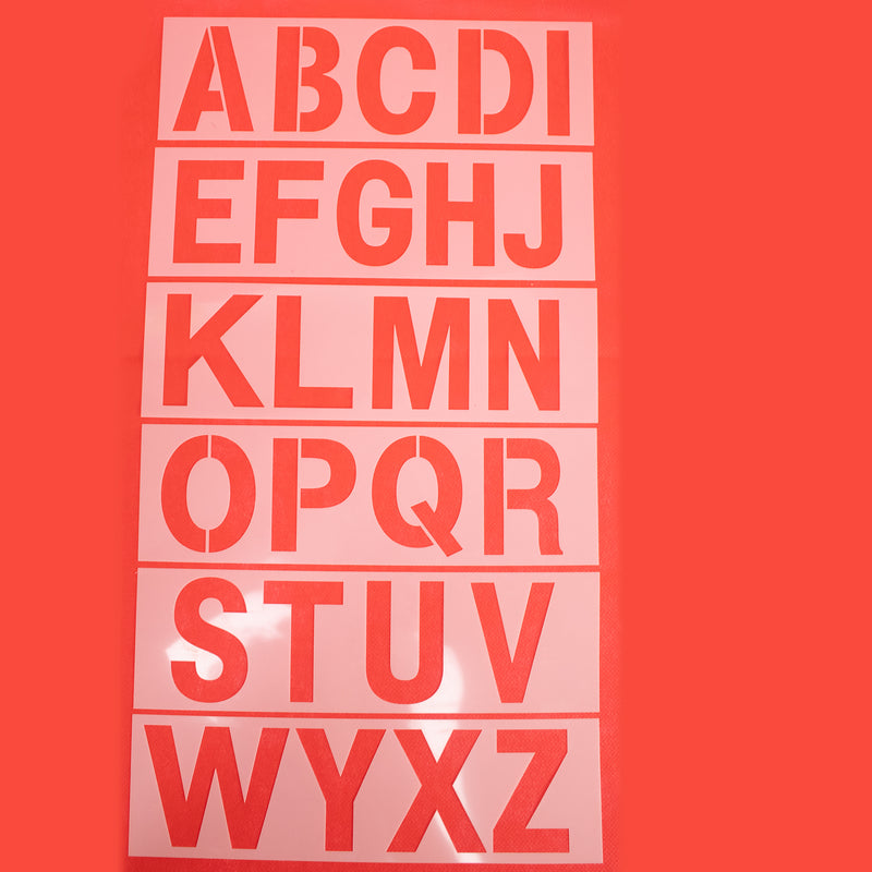 Stencil Alphabet Letters Horizontal