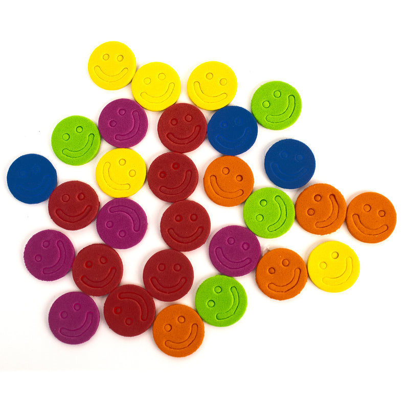 Foamy Cut-Out Shape Stickers (Smiley Faces)