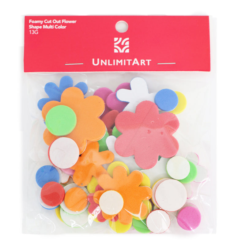 Foamy Cut-Out Shape Stickers (Flowers & Circles)