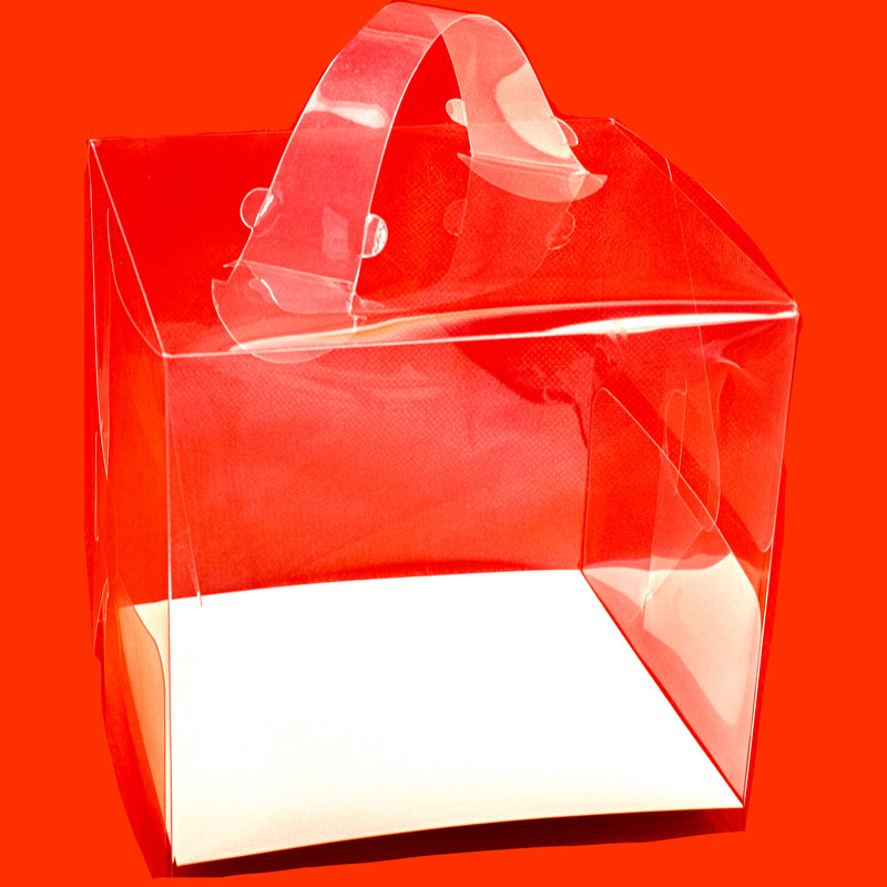 Square Clear Favor Box with Handle