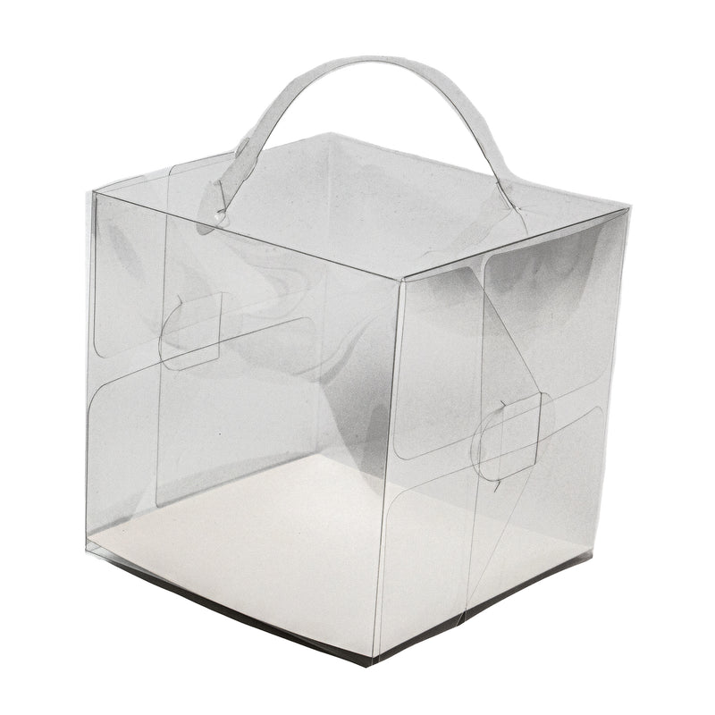 Square Clear Favor Box with Handle