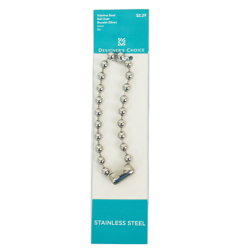 Stainless Steel Ball Chain Bracelets (6mm)