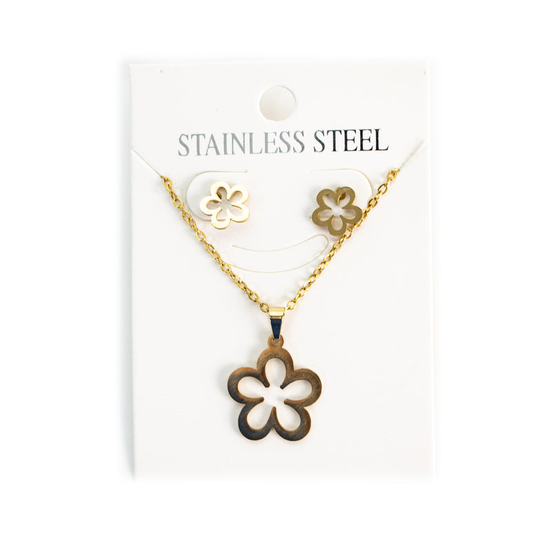 Stainless Steel Hollow Flowers Set