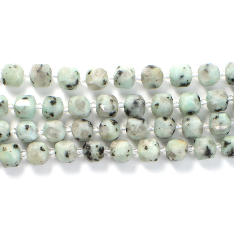 Natural Stone Strand (Green with dots)