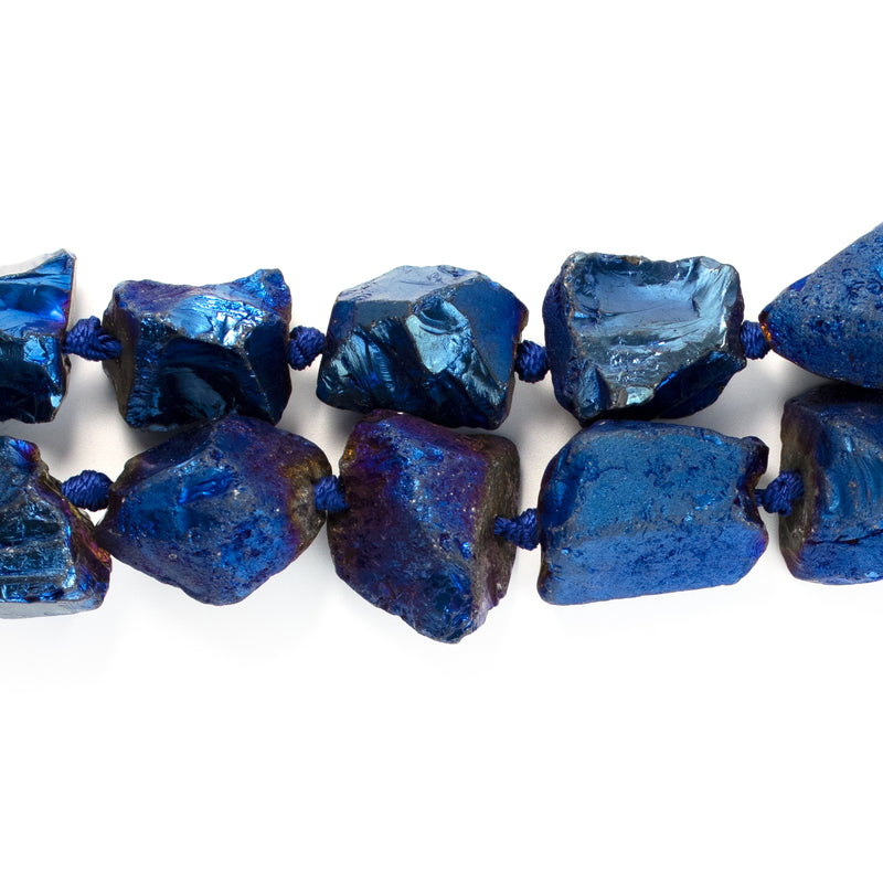Druzzy Natural Stone Strand (Cobalt Blue)