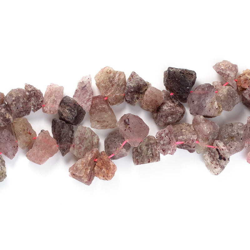 Natural Stone Druzzy Strand (Deep Pink)