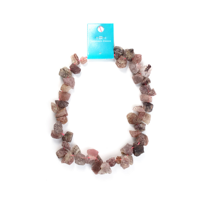 Natural Stone Druzzy Strand (Deep Pink)