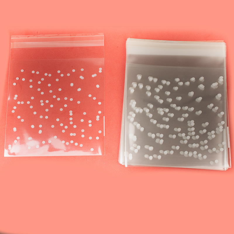 Opp Bags with White Polka Dots