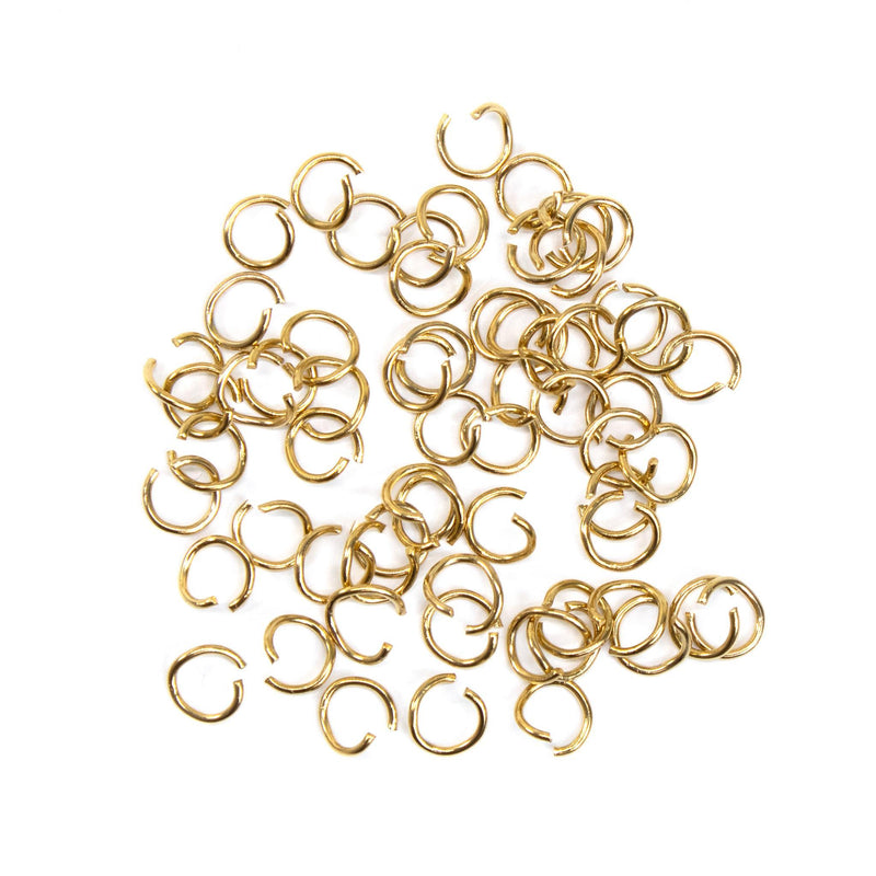 High Quality Stainless Steel Jump Rings (Gold Plated)