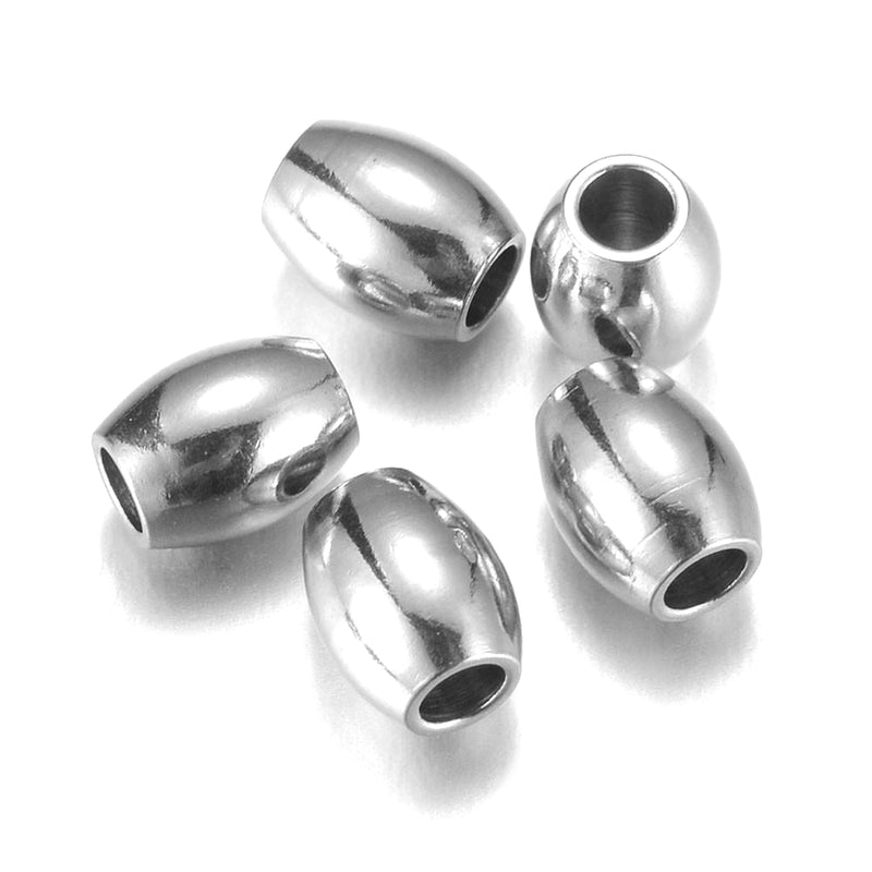 Stainless Steel Barrel Spacer Bead (Hole 1.8mm)