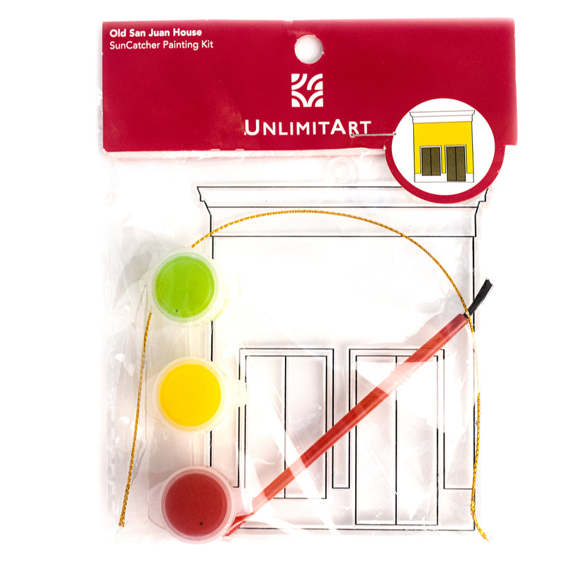 Suncatcher Stained Glass Painting Kit (Old San Juan House)