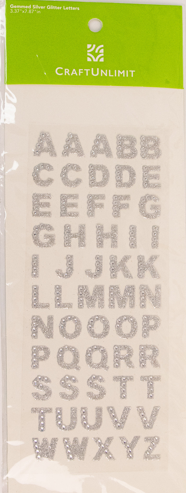 Sticker Gemmed Glitter Letters