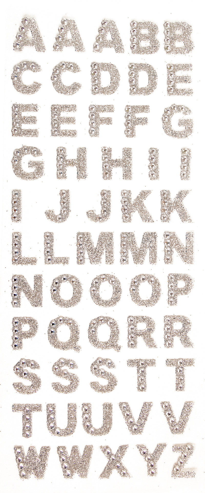 Sticker Gemmed Glitter Letters