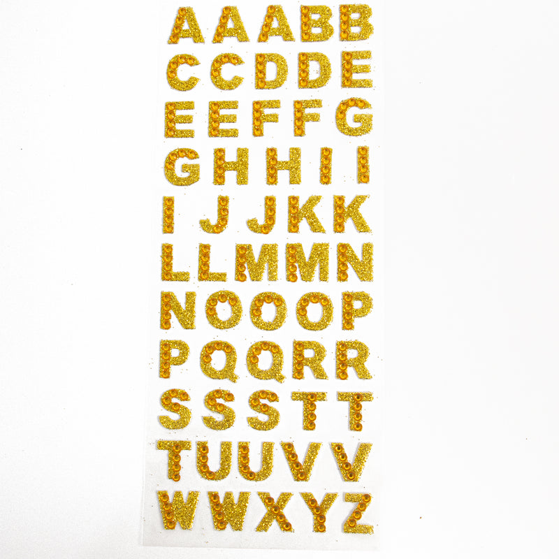 Sticker Gemmed Glitter Letters