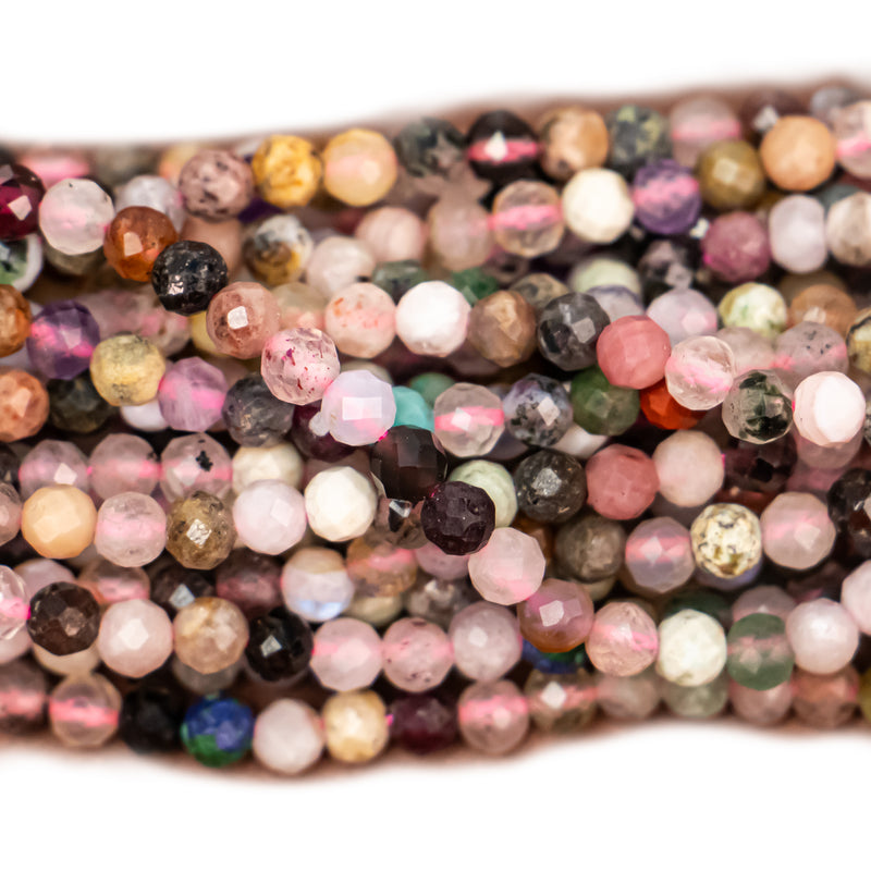 3mm Semiprecious Natural Stone Multicolor Bead Strand