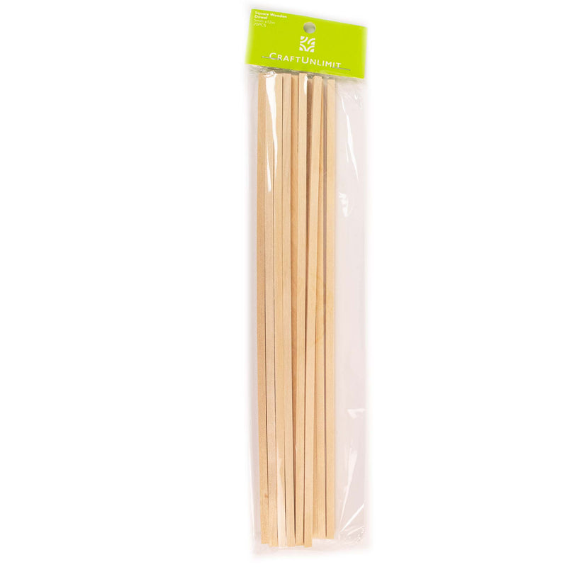 Wood Square Craft Dowels (12 inch long)