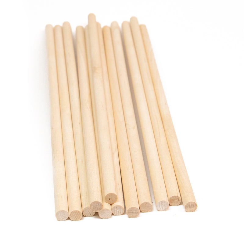 Wood Round Craft Dowels (12 inch long)