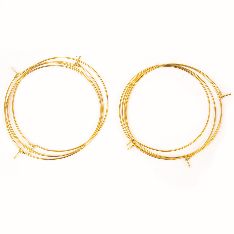 Stainless Steel Gold Plated Hoops