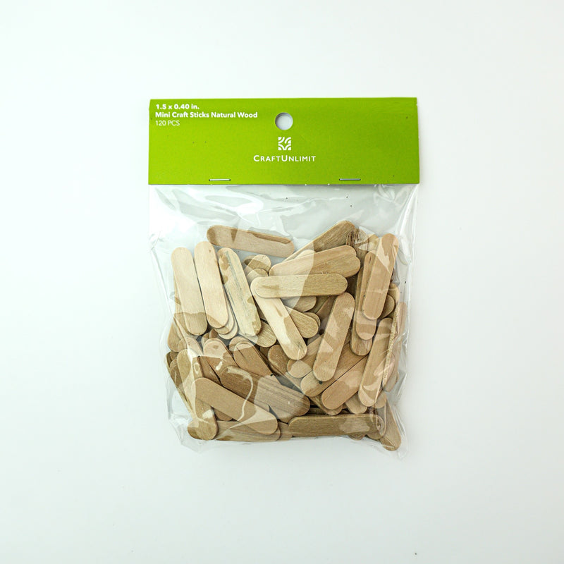 Mini Craft Sticks Natural Wood