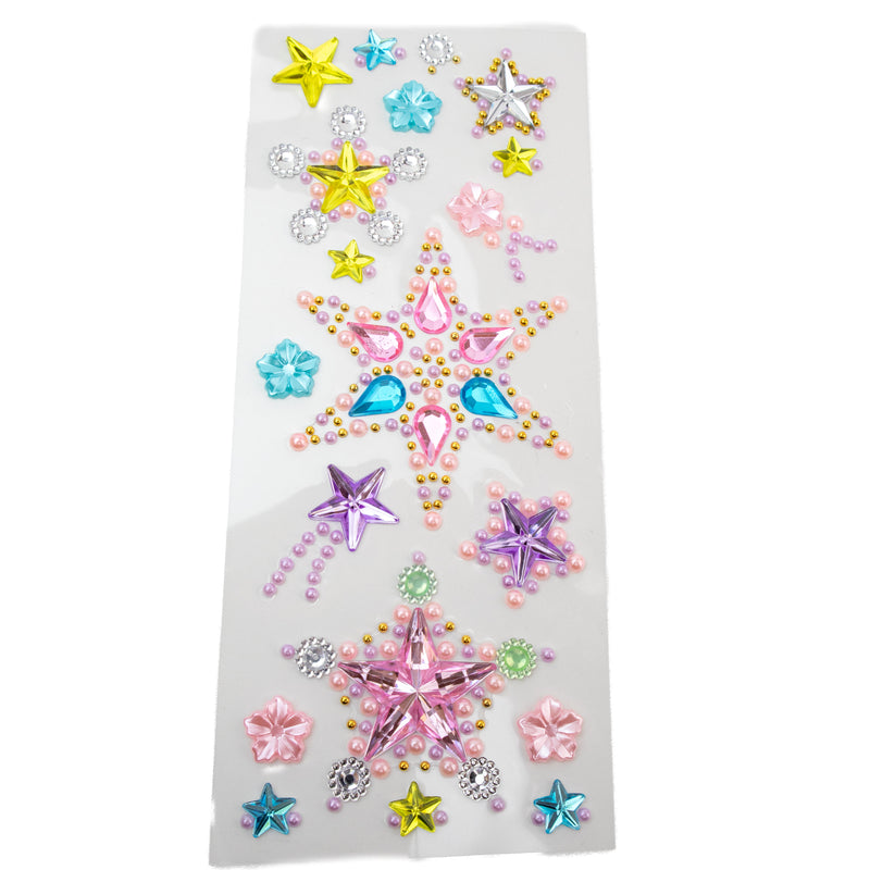 Cristal Bling Sticker with Gemstones and Pearls Medley Strip