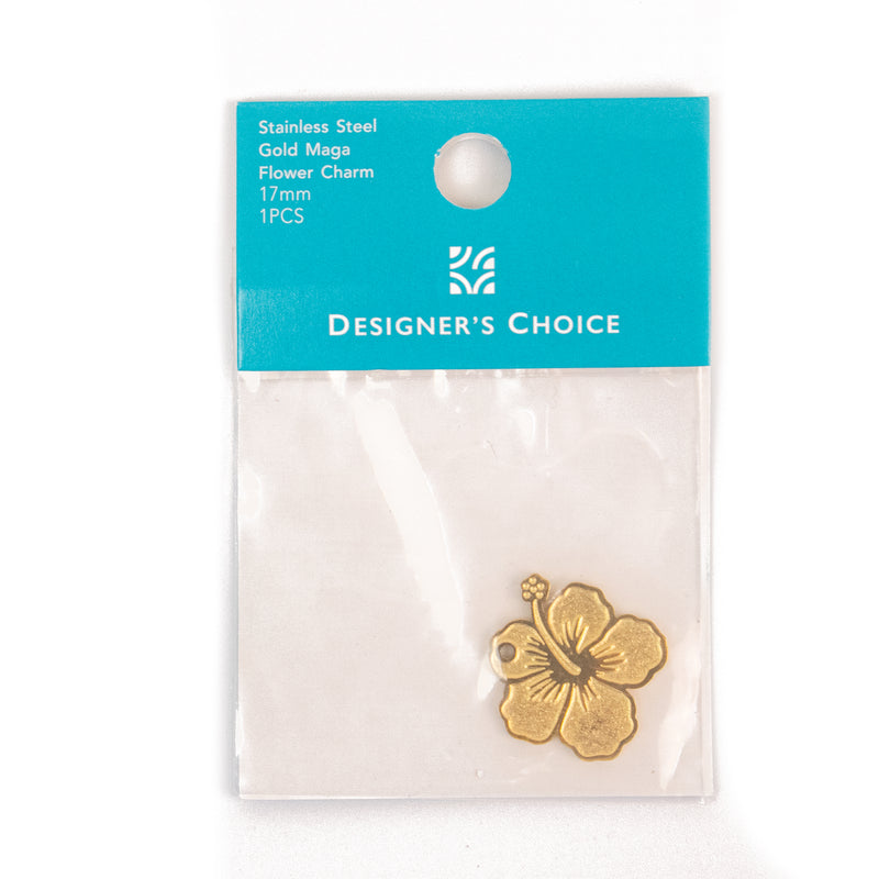 Stainless Steel Flor de Maga Flower Charm