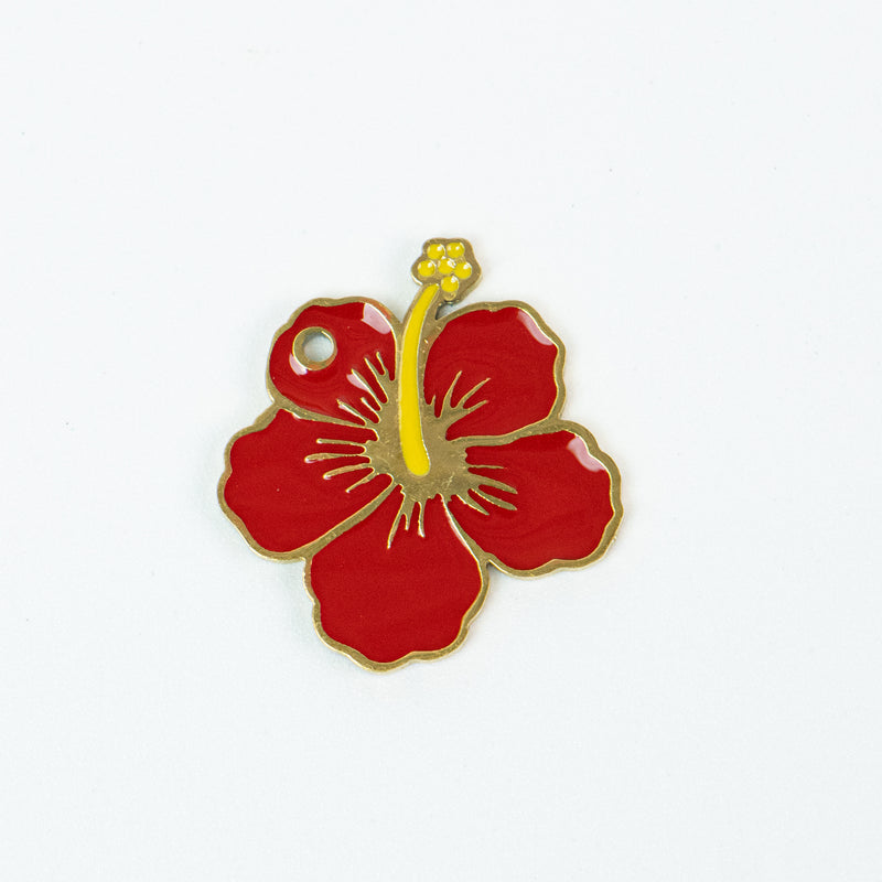 Stainless Steel Enamel Maga Flower Charm