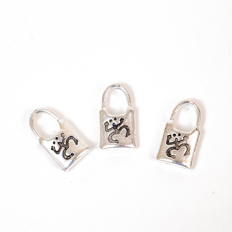 Alloy Coquí Taíno Padlock Charms