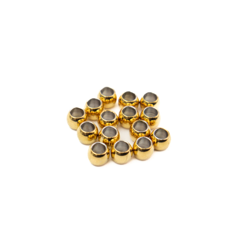 Stainless Steel Gold Smooth Spacer Beads