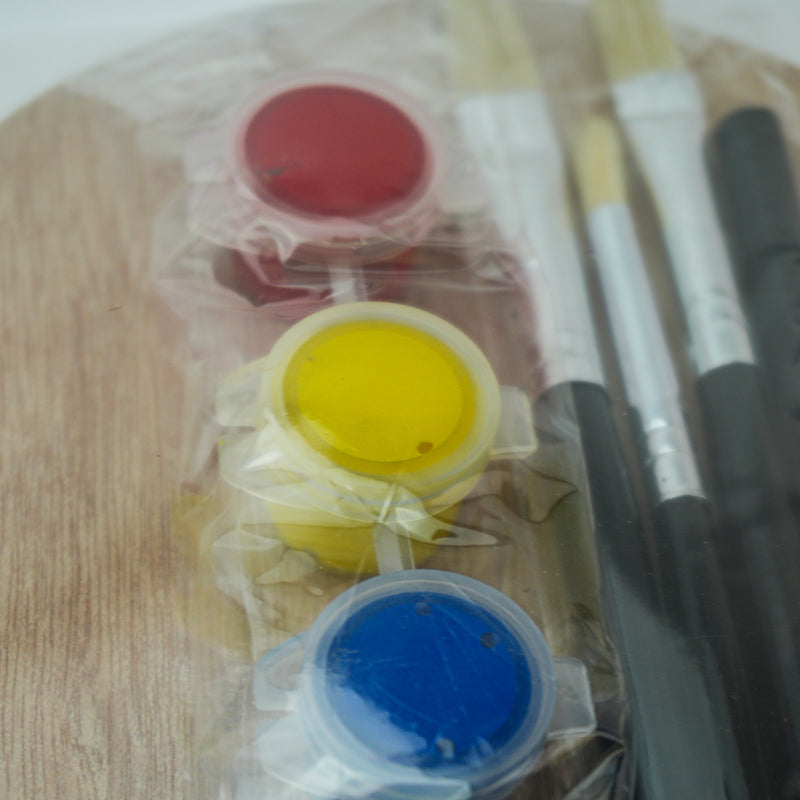 Canvas, Palette, Acrylic Paints and Brushes Set