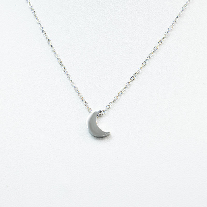 Stainless Steel Gold Chain Moon Charm with Extension