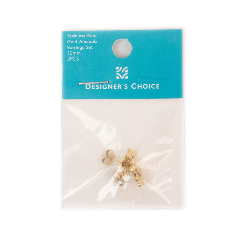 Stainless Steel Flor de Maga Earring Studs