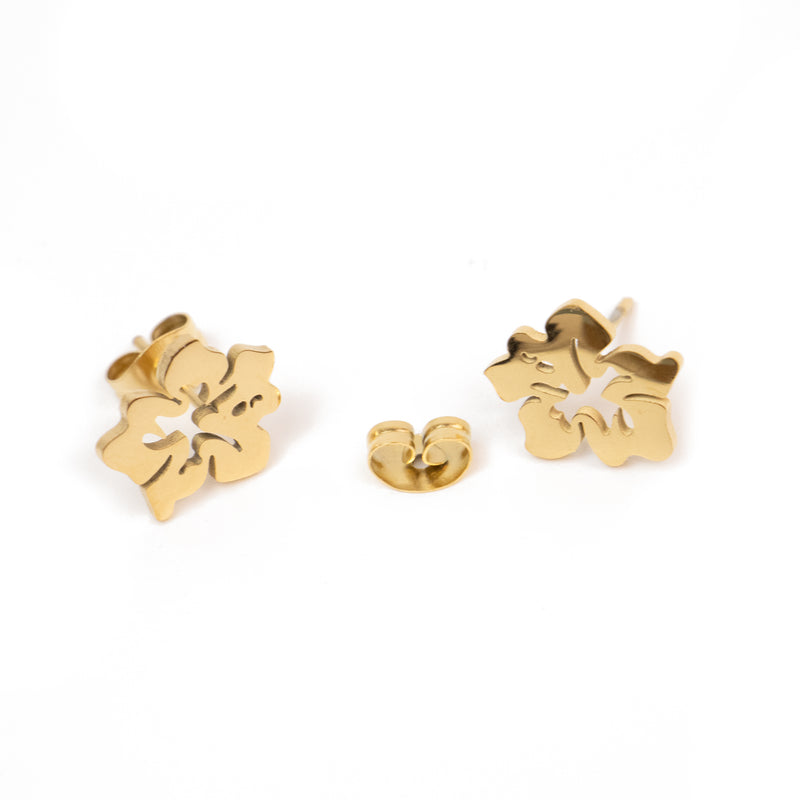 Stainless Steel Flor de Maga Earring Studs